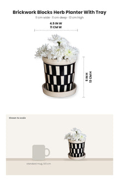 HERB PLANTERS Brickwork Blocks Herb Planter With Tray