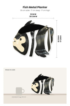METAL PLANTERS Fish Metal Planter