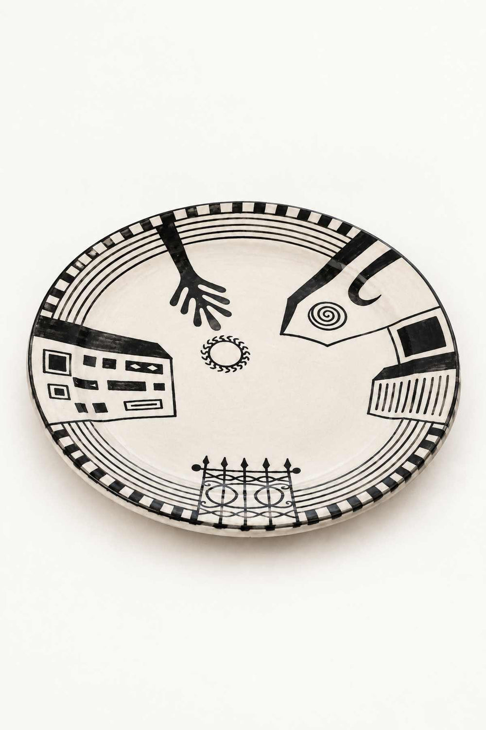 SERVING PLATTERS Mombaye City Ceramic Round Platter