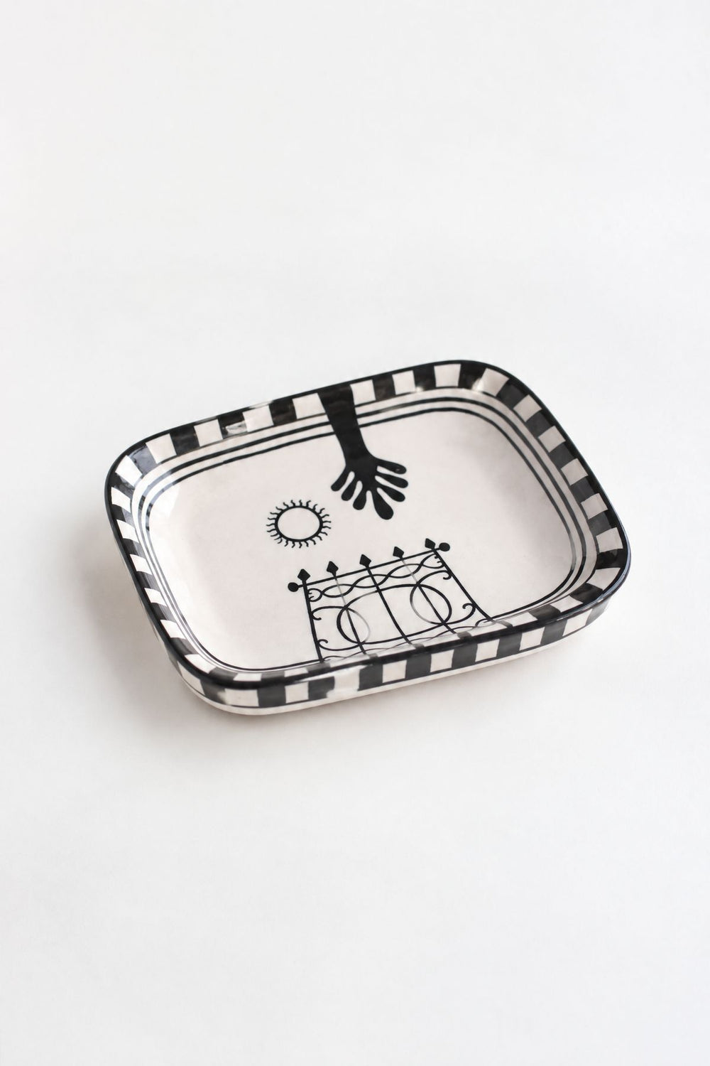 SERVING PLATTERS Mombaye City Ceramic Snack Tray