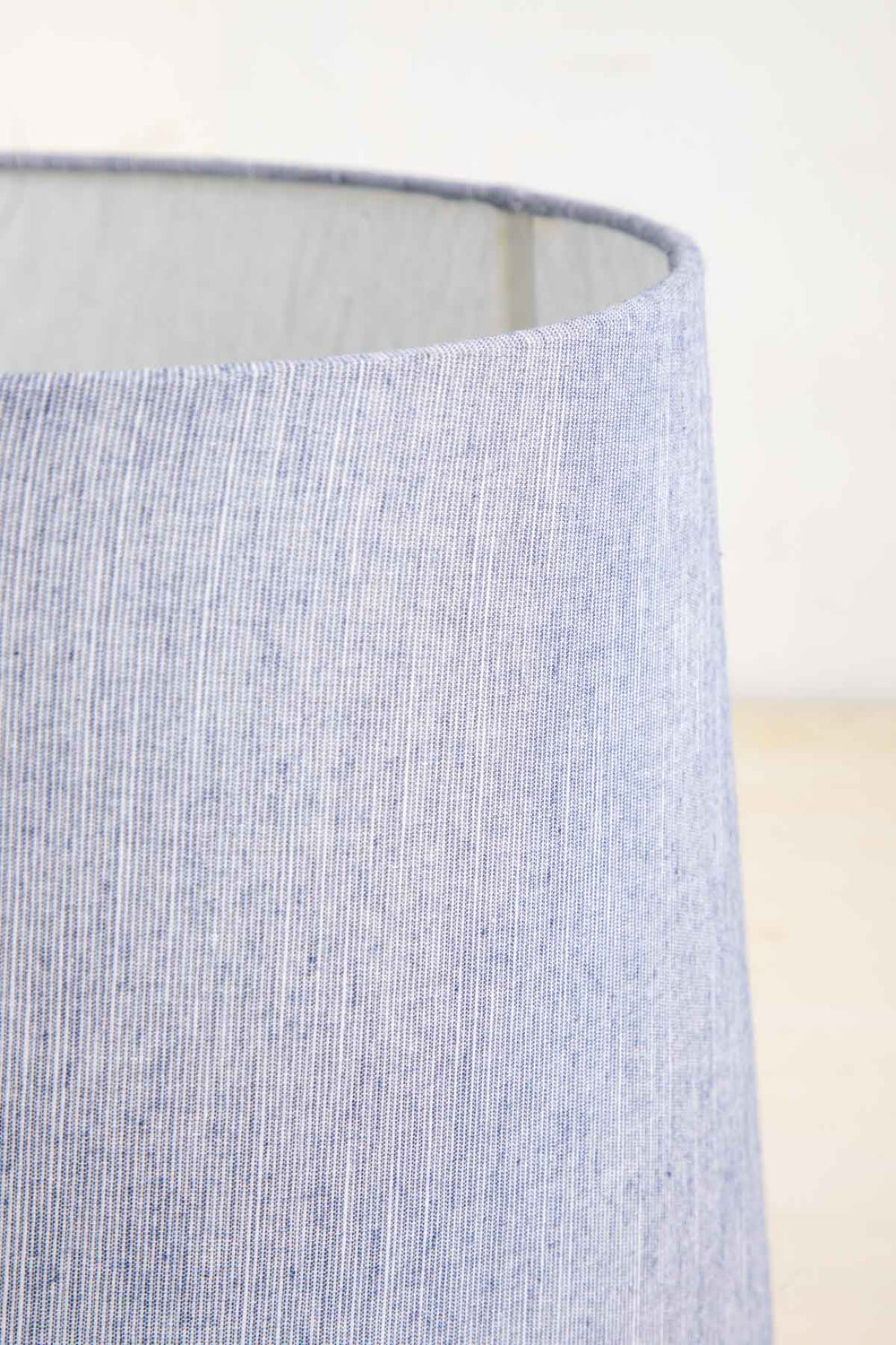 LAMPSHADES Solid Blue Scalloped Taper Medium