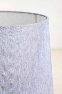 LAMPSHADES Solid Blue Scalloped Taper Medium