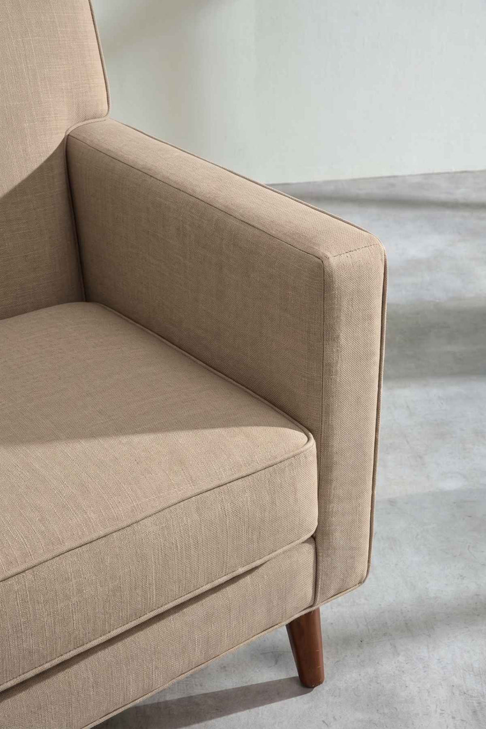 Upholstered Bundle Bluez Accent Chair in Cornstalk Fabric