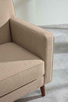 Upholstered Bundle Bluez Accent Chair in Cornstalk Fabric