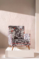 Bluez Accent Chair in Mindscape Charcoal Fabric