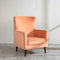 Bluez Accent Chair in Peach Velvet Fabric
