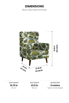 ARMCHAIRS & ACCENTS Bluez Teak Wood Armchair