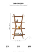BOOKSHELVES Boomerang Acacia Wood Bookshelf