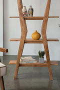 Boomerang Acacia Wood Bookshelf