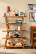 BOOKSHELVES Boomerang Large Acacia Wood Bookshelf