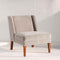Box Office Accent Chair in Silver Velvet Fabric