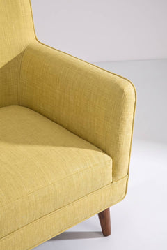 Upholstered Bundle Box Office Accent Chair in Lime Zest Raffia Fabric
