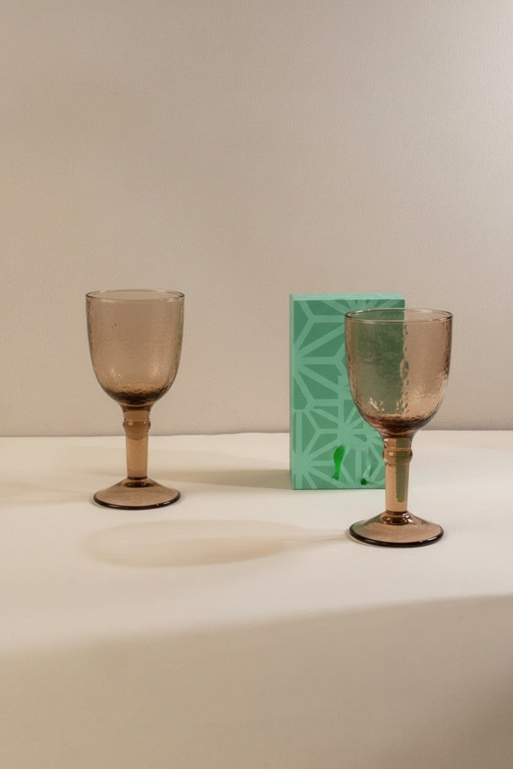 DRINKING GLASSES Buzzed Bronze Wine Glass (Set Of 2)