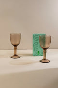 DRINKING GLASSES Buzzed Bronze Wine Glass (Set Of 2)