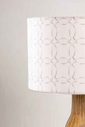 Lighting Bundle Bulb Table Lamp with Circle Grid Drum Lampshade (Grey)