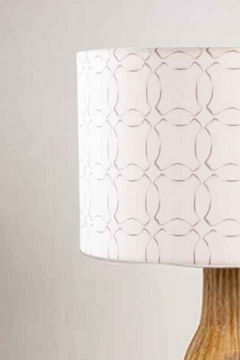 Lighting Bundle Bulb Table Lamp with Circle Grid Drum Lampshade (Grey)