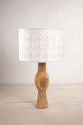 Lighting Bundle Bulb Table Lamp with Circle Grid Drum Lampshade (Grey)