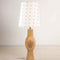 Bulb Table Lamp with Dobby Taper Lampshade (Grey)