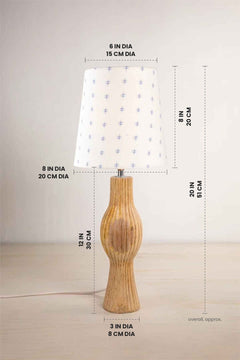 Lighting Bundle Bulb Table Lamp with Dobby Taper Lampshade (Grey)