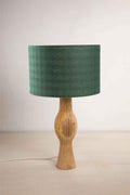 Lighting Bundle Bulb Table Lamp with Solid Drum Lampshade (Green)