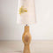 Bulb Table Lamp with Temple Palms Taper Lampshade (Grey)