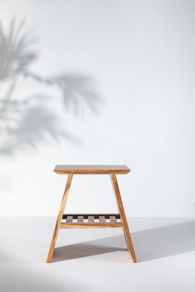 BEDSIDE TABLES A Shape Bedside Table (Acacia Wood)