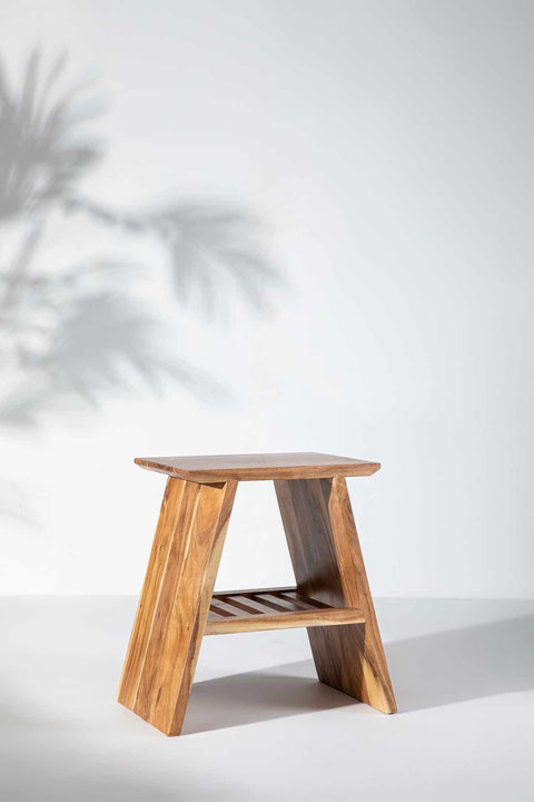 BEDSIDE TABLES A Shape Bedside Table (Acacia Wood)