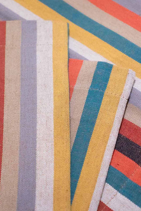 NAPKINS Accent Stripes Multi-Colored Dinner Napkin