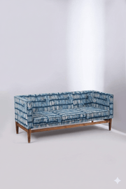 PRINT & PATTERN UPHOLSTERY FABRICS Agama Printed Upholstery Fabric (Coastal Blue)