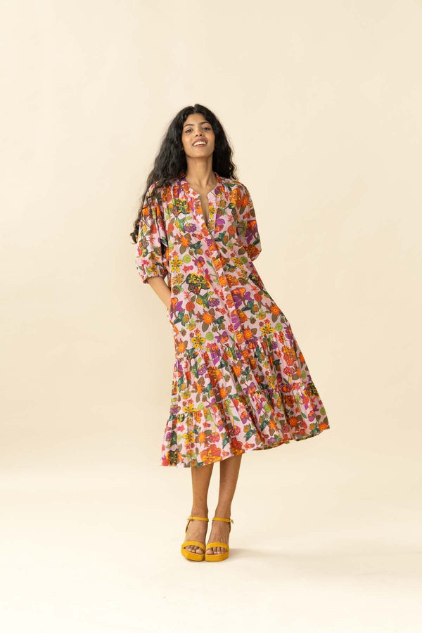 Ageli Field Midi Dress (Lavender Meadow)
