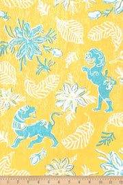PRINT & PATTERN HEAVY FABRICS Ahnan Printed Heavy Fabric And Curtains (Yellow)
