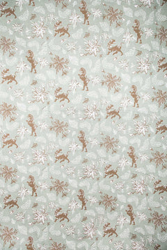 Ahnan Printed Upholstery Fabric (Icy Green)