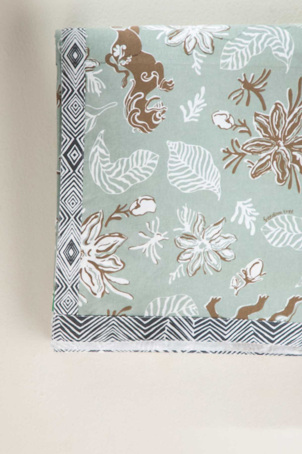 PRINT & PATTERN BEDCOVERS Ahnan Pure Cotton Bedcover (Icy Green)