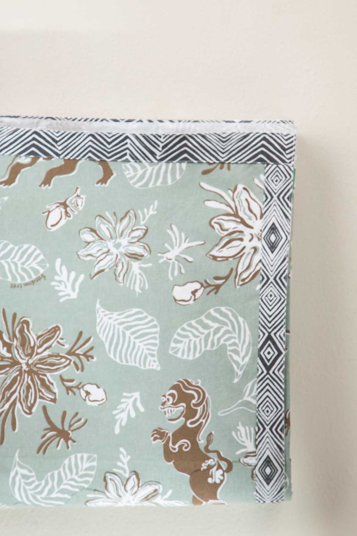 PRINT & PATTERN BEDCOVERS Ahnan Pure Cotton Bedcover (Icy Green)