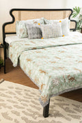 PRINT & PATTERN BEDCOVERS Ahnan Pure Cotton Bedcover (Icy Green)