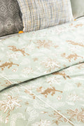 PRINT & PATTERN BEDCOVERS Ahnan Pure Cotton Bedcover (Icy Green)