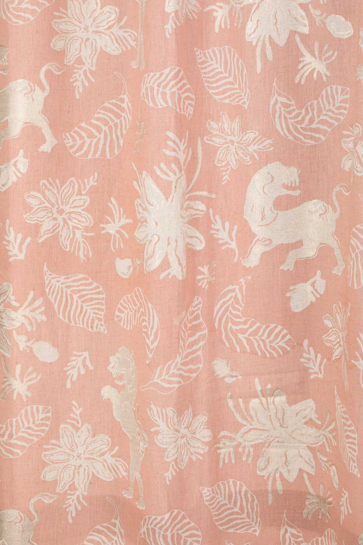 Ahnan Peach Window Curtain In Sheer fabric