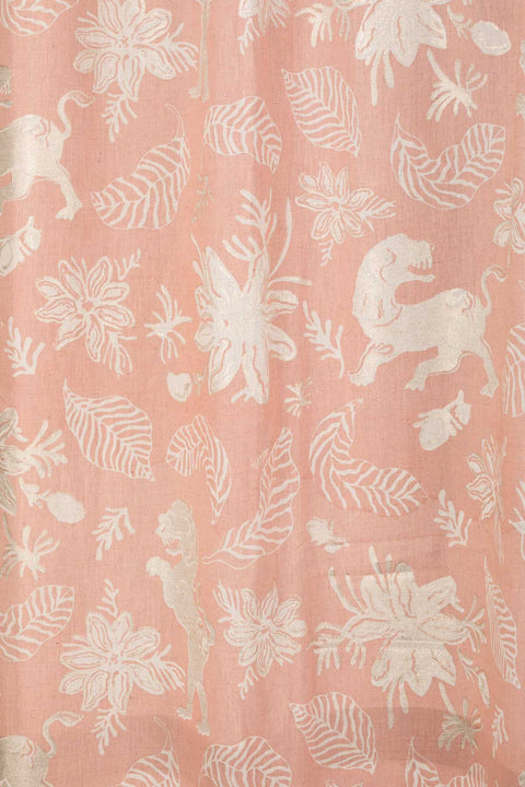 CURTAINS Ahnan Peach Window Curtain In Sheer fabric
