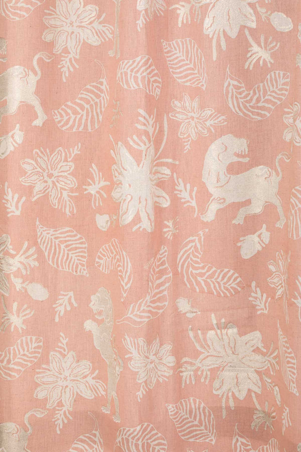 CURTAINS Ahnan Peach Window Curtain In Sheer fabric