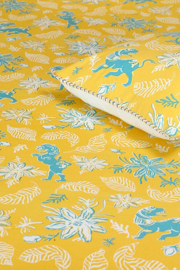 PRINT & PATTERN BEDCOVERS Ahnan Pure Cotton Bedcover (Yellow)