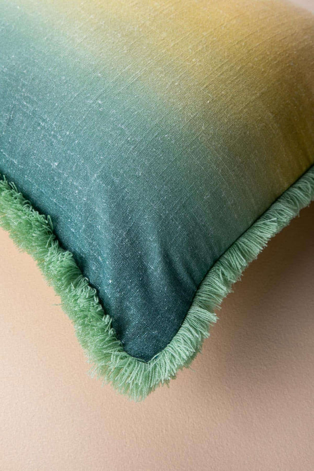 PRINT & PATTERN CUSHIONS Akshaya Horizon Green Cushion Cover (46 Cm X 46 Cm)