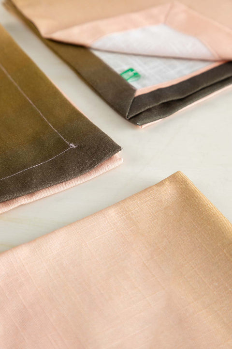 NAPKINS Akshaya Olive Green Dinner Napkin (Set Of 4)