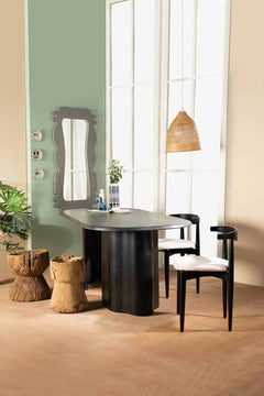 DINING CHAIRS Andaman Teak Wood Dining Chair (Charcoal)