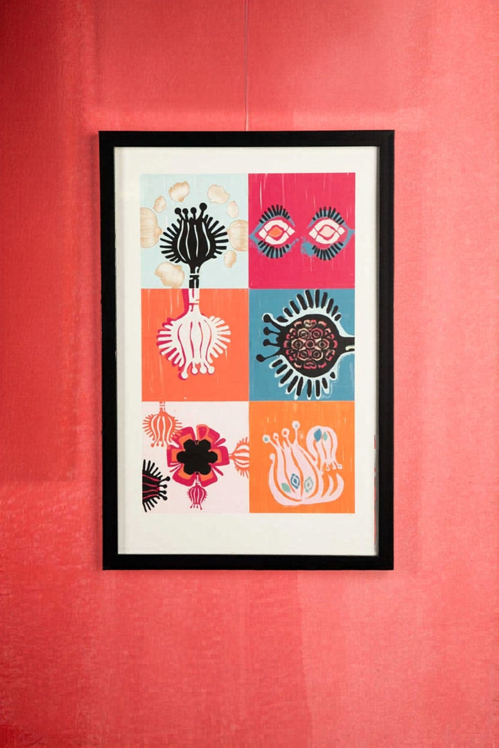 WALL ACCENTS Aphim Block Wall Art (Mauve Dream)