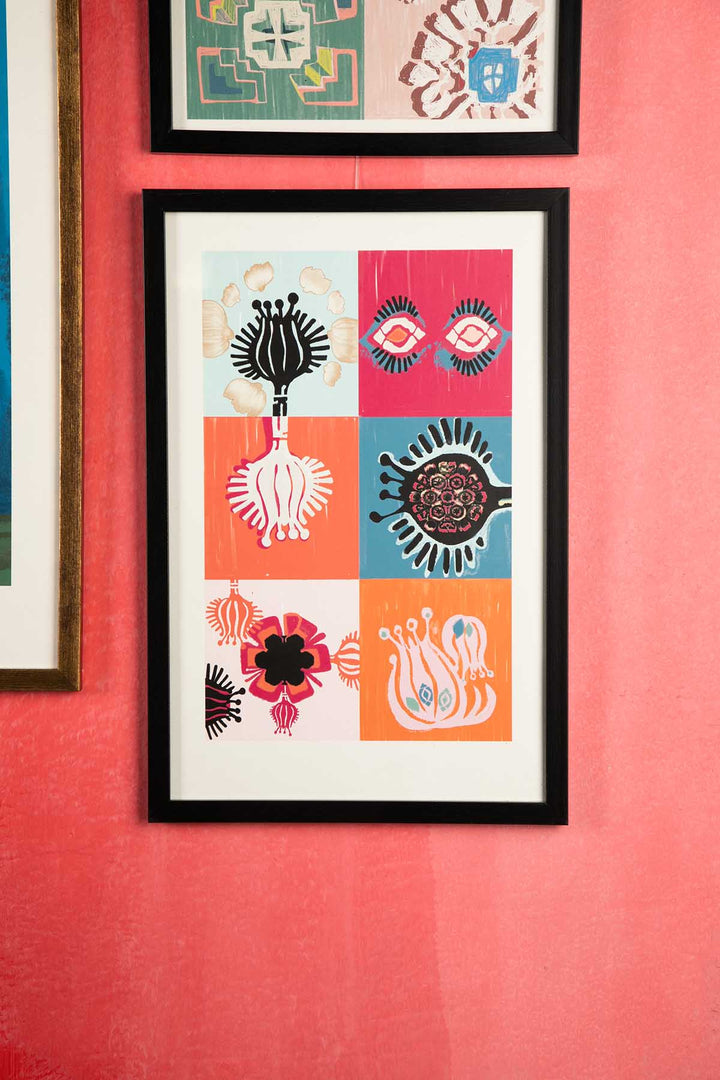 WALL ACCENTS Aphim Block Wall Art (Mauve Dream )