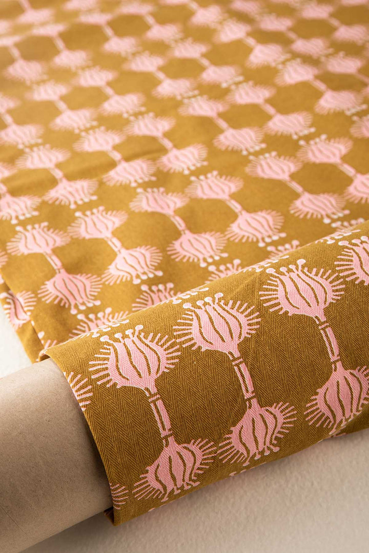 PRINT & PATTERN UPHOLSTERY FABRICS Aphim Printed Upholstery Fabric (Brown Haze )