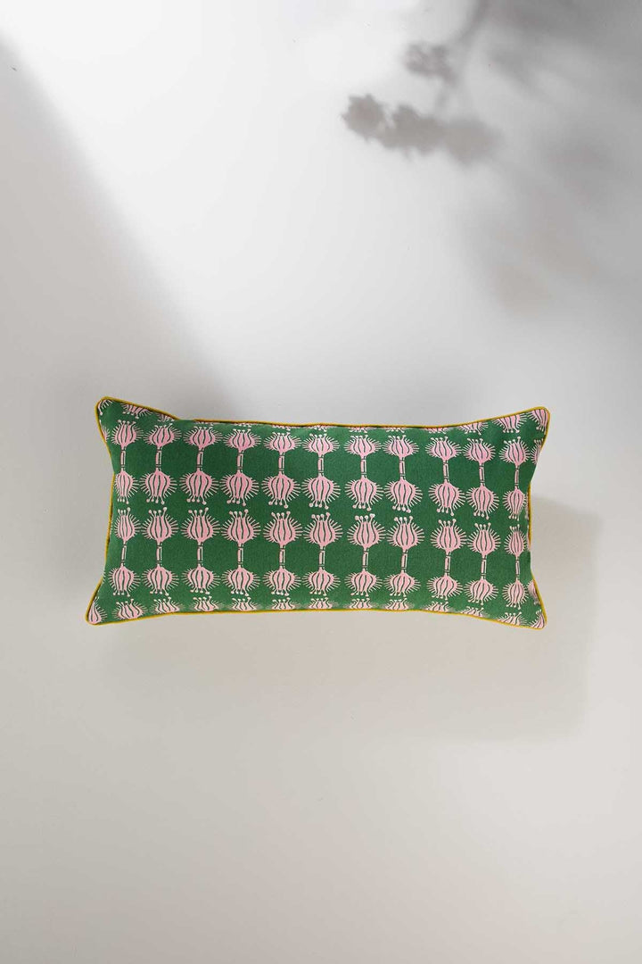 PRINT & PATTERN CUSHIONS Aphim Green Daze Cushion Cover (30 Cm X 60 Cm)