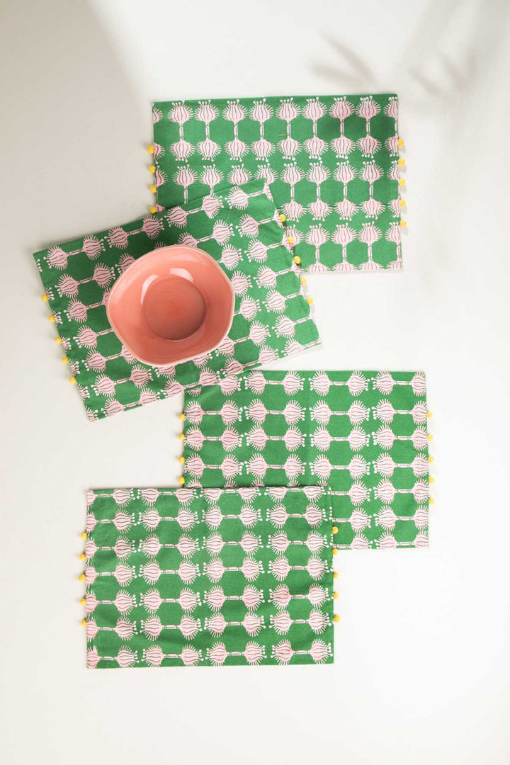 TABLE MATS Aphim Green Daze Table Mat (Set Of 4)