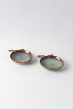 Apple Ceramic Snack Plate (Set Of 2)