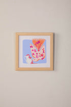 Aquarius Cosmic Futurist Wall Art (Pastel Blue)